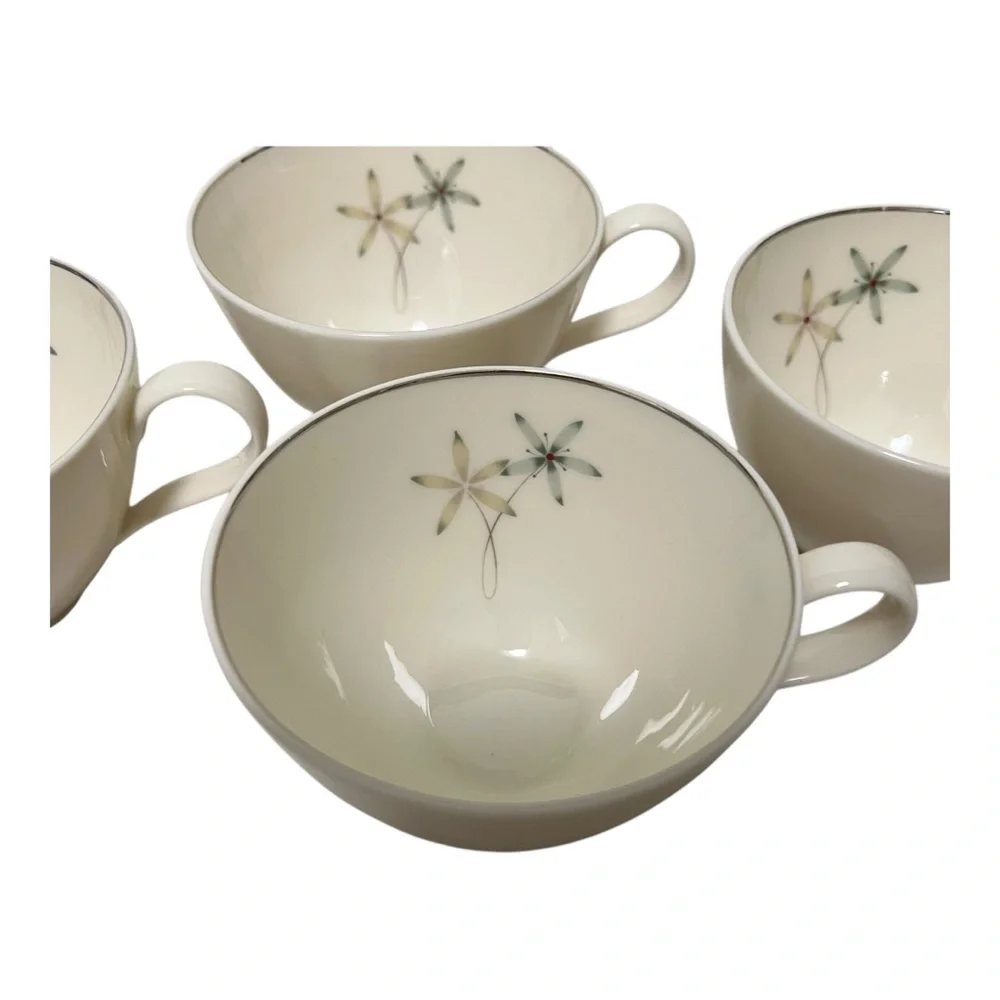 Constellation Castleton Fine China Teacups Mid-Century Modern Atomic